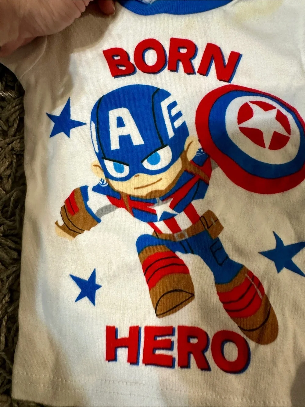 Marvel Captain America Blue White Red Star Kids Costume Set - Picture 13 of 13